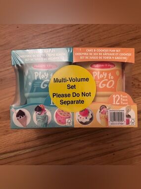 Melissa & Doug Play-to-Go Cake & Cookies Set - Orange/Teal